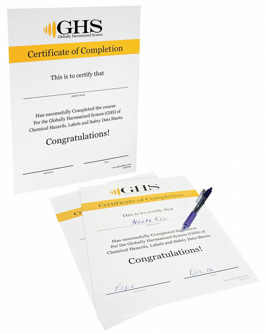 GHS Student Certificates (50/pkg)