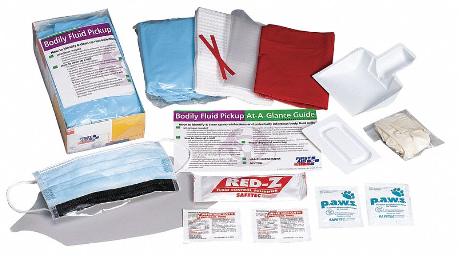 Biohazard Spill Kit, Cardboard Tray, White