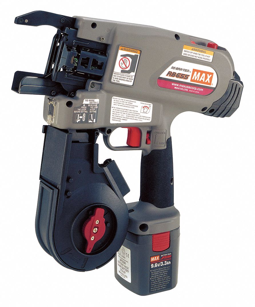 Rebar Tying Tool Kit, 9.6V, 16 ga.