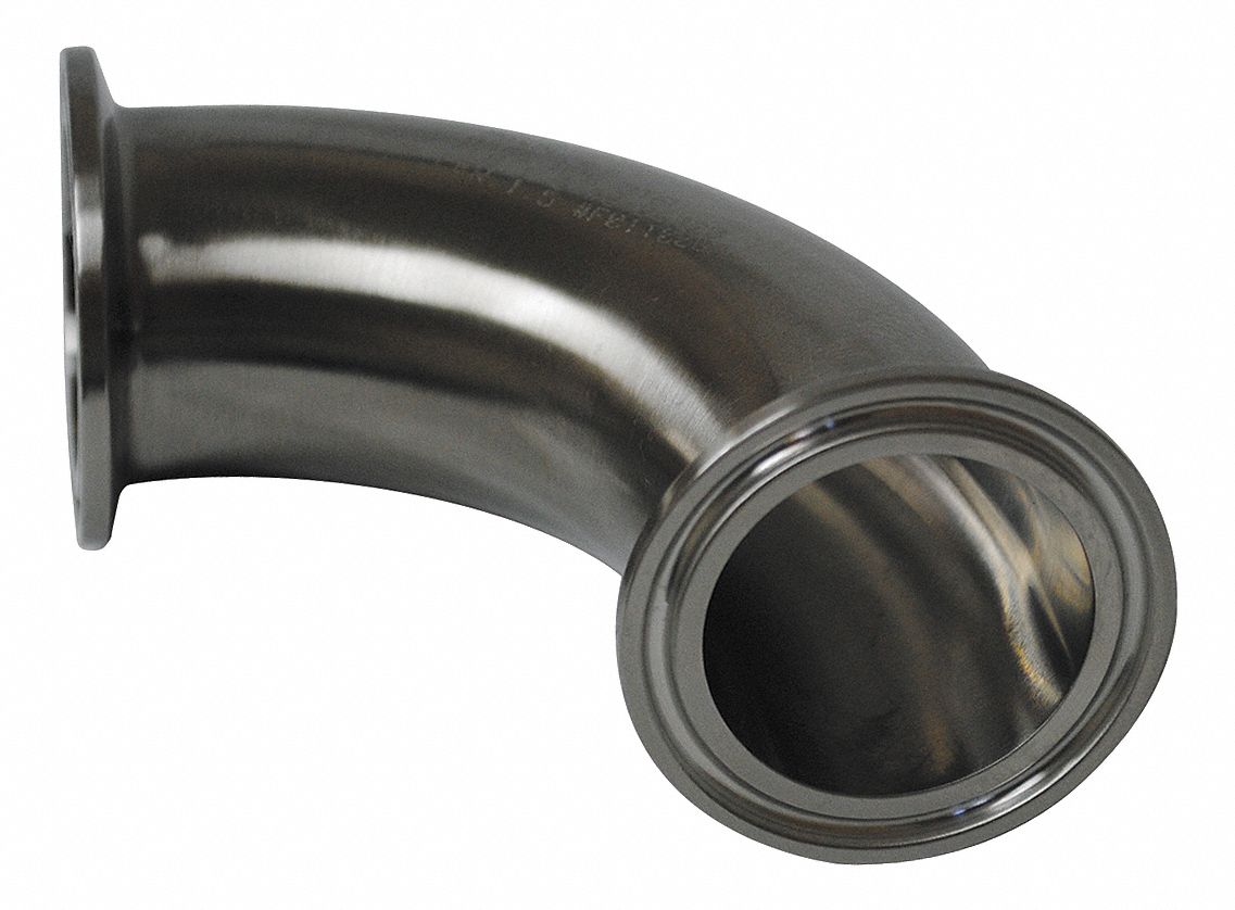 Elbow, 90Deg, 3/4In, Clamp, SS