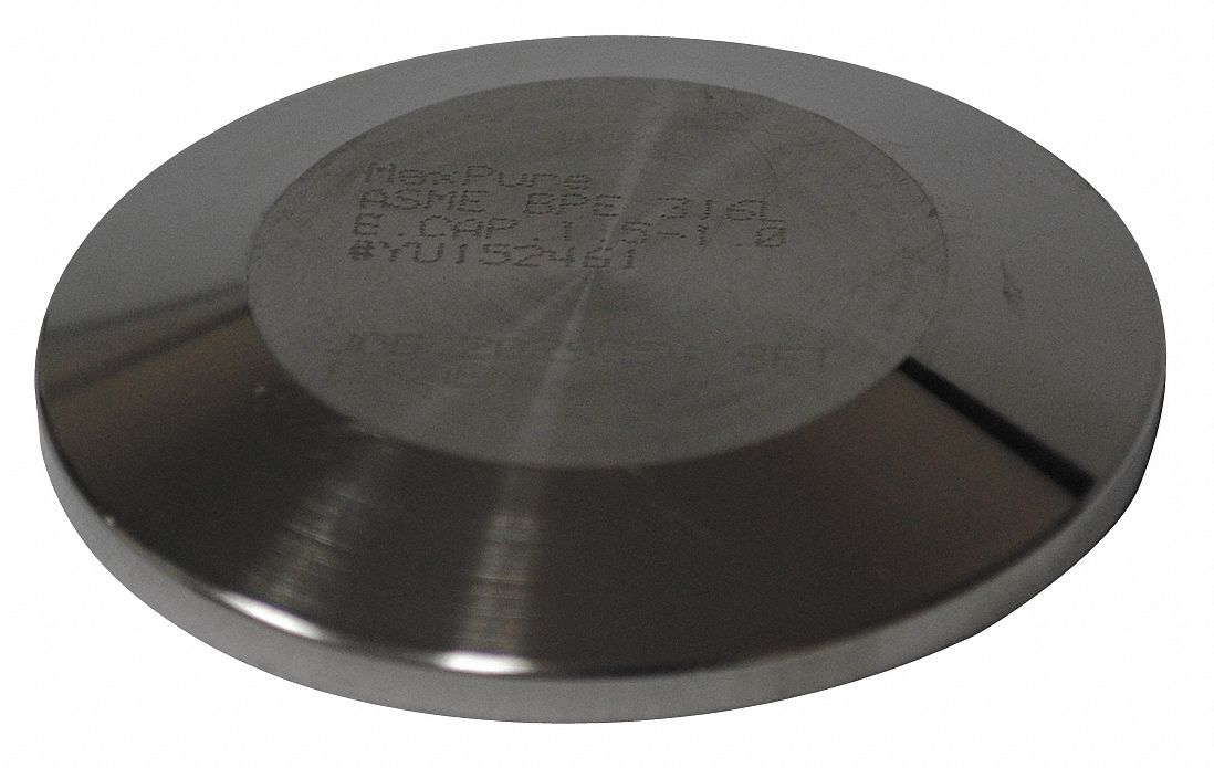 Cap, Clamp, 1/2In and 3/4In, Clamp, SS