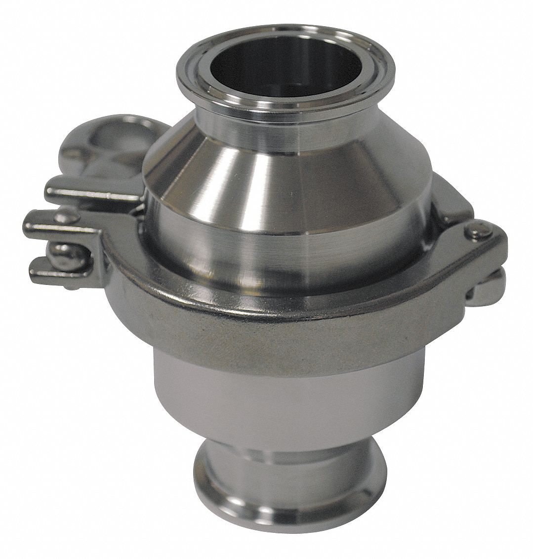 Check Valve, Spring, 4In, Clamp, 145 psi, SS