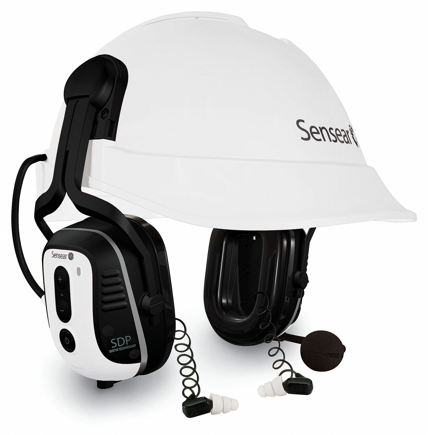 Ear Muff, Cap-Mounted, Dbl Prot, 29dB, White