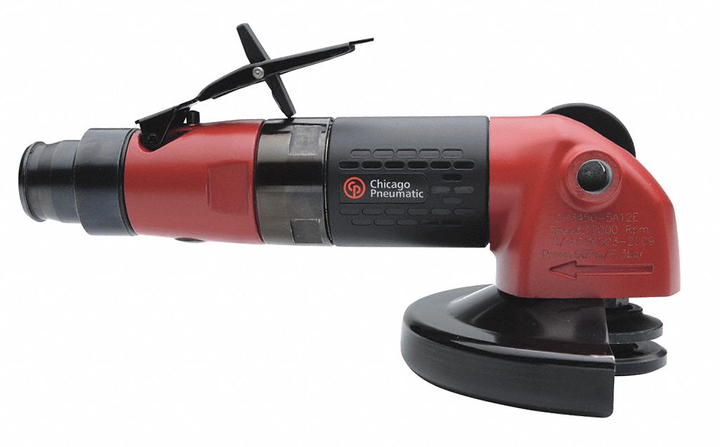 Air Angle Grinder, 7-7/8 In. L, 12, 000 rpm
