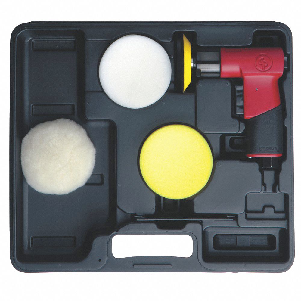 Air Polisher/Buffer, 3 In. Pad, 2500 rpm