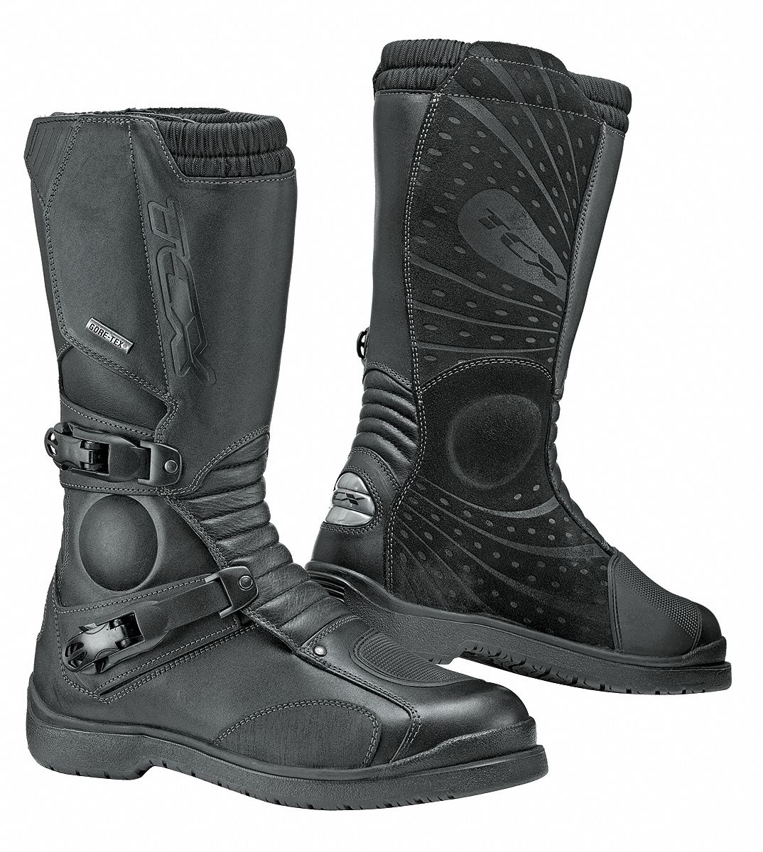 Motorcycle Boots, Ins, Mens, 8-1/2, Blk, 1PR