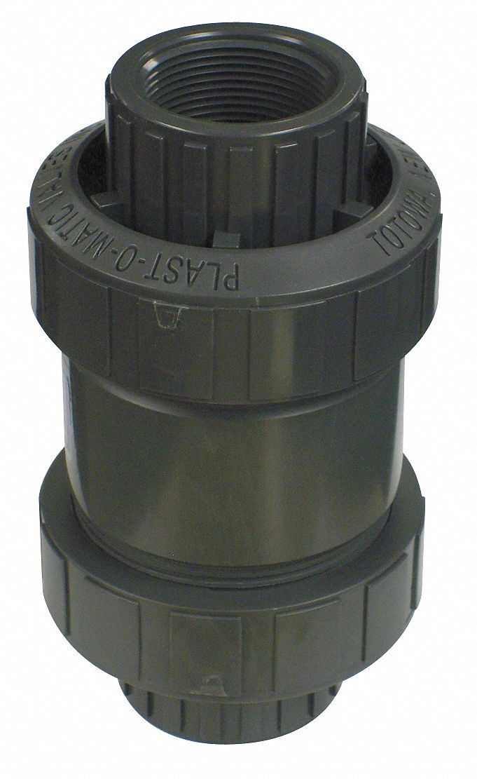 Check Valve, 2In FNPT, Polypropylene
