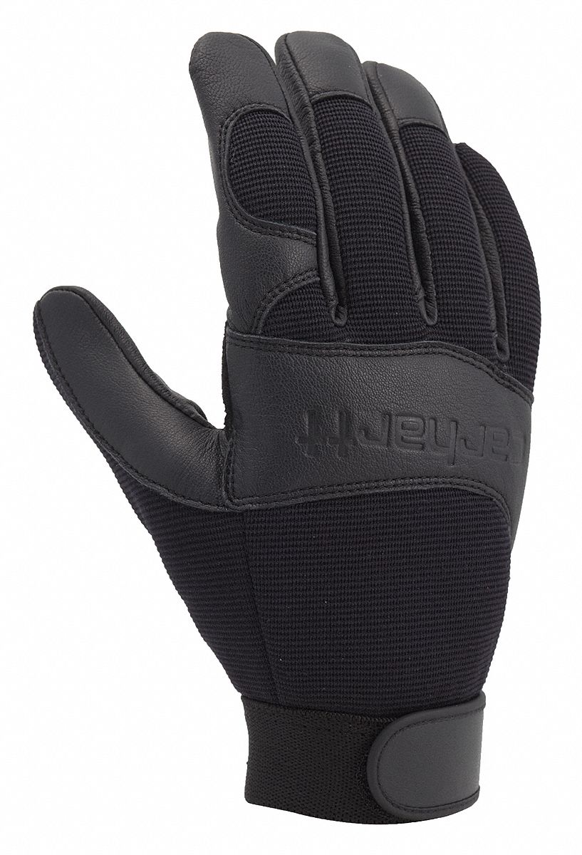 Mechanics Gloves, Black, Unlined, XL, PR