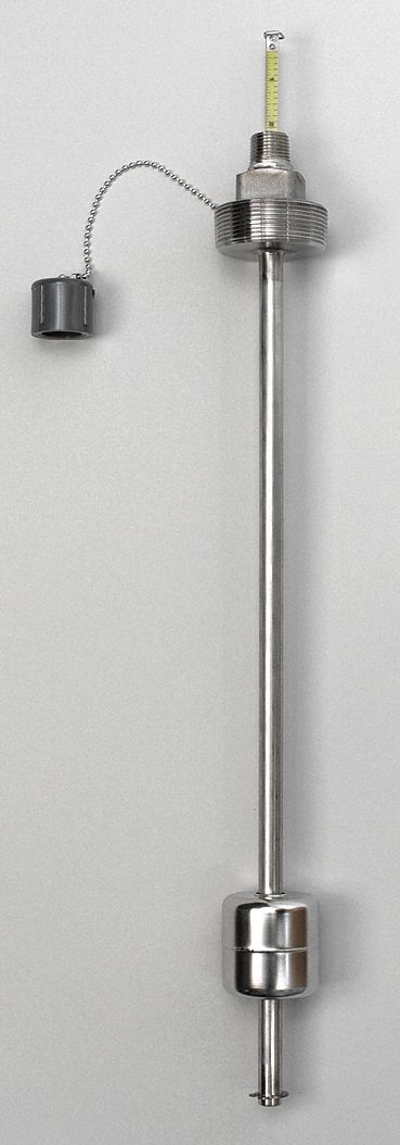 Tape Level Indicator, 24.25In, SS Stem
