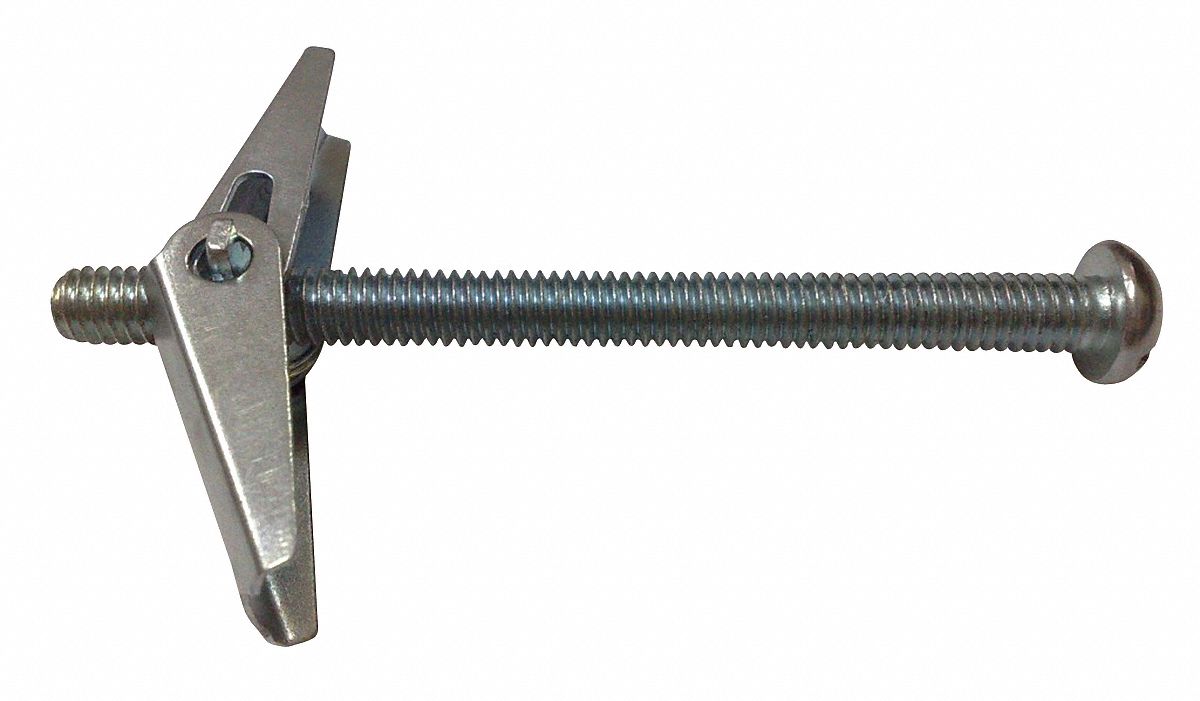 Toggle Bolt, Size 3/8, 3 In L, PK 25