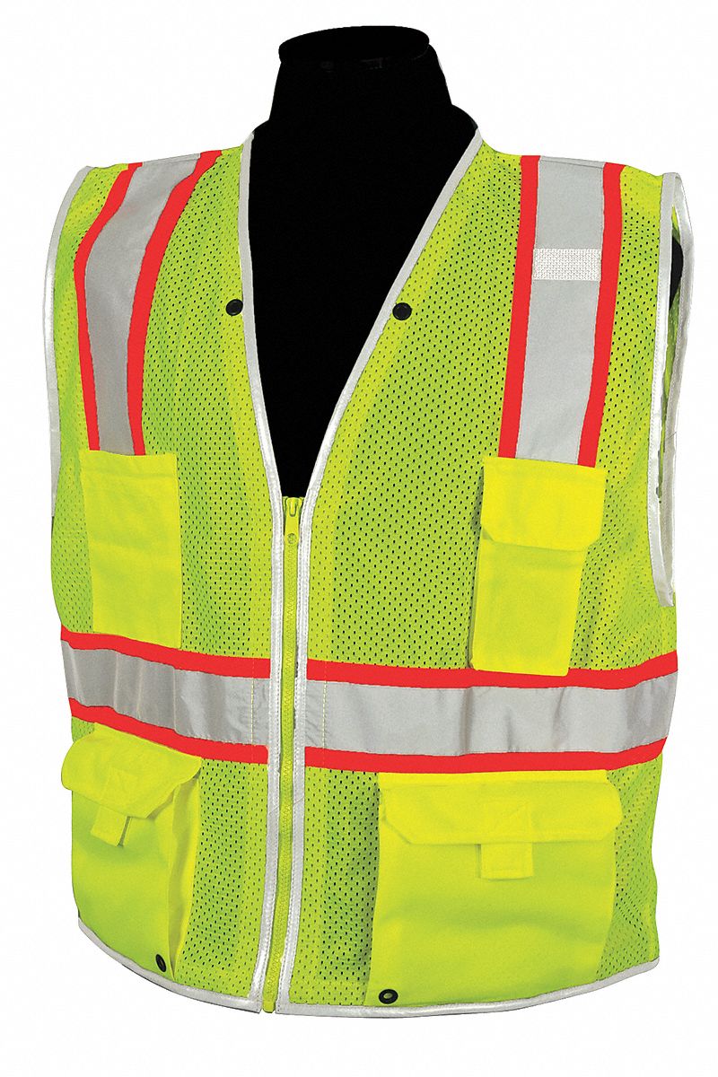 High Visibility Vest, Class 2, XL, Lime