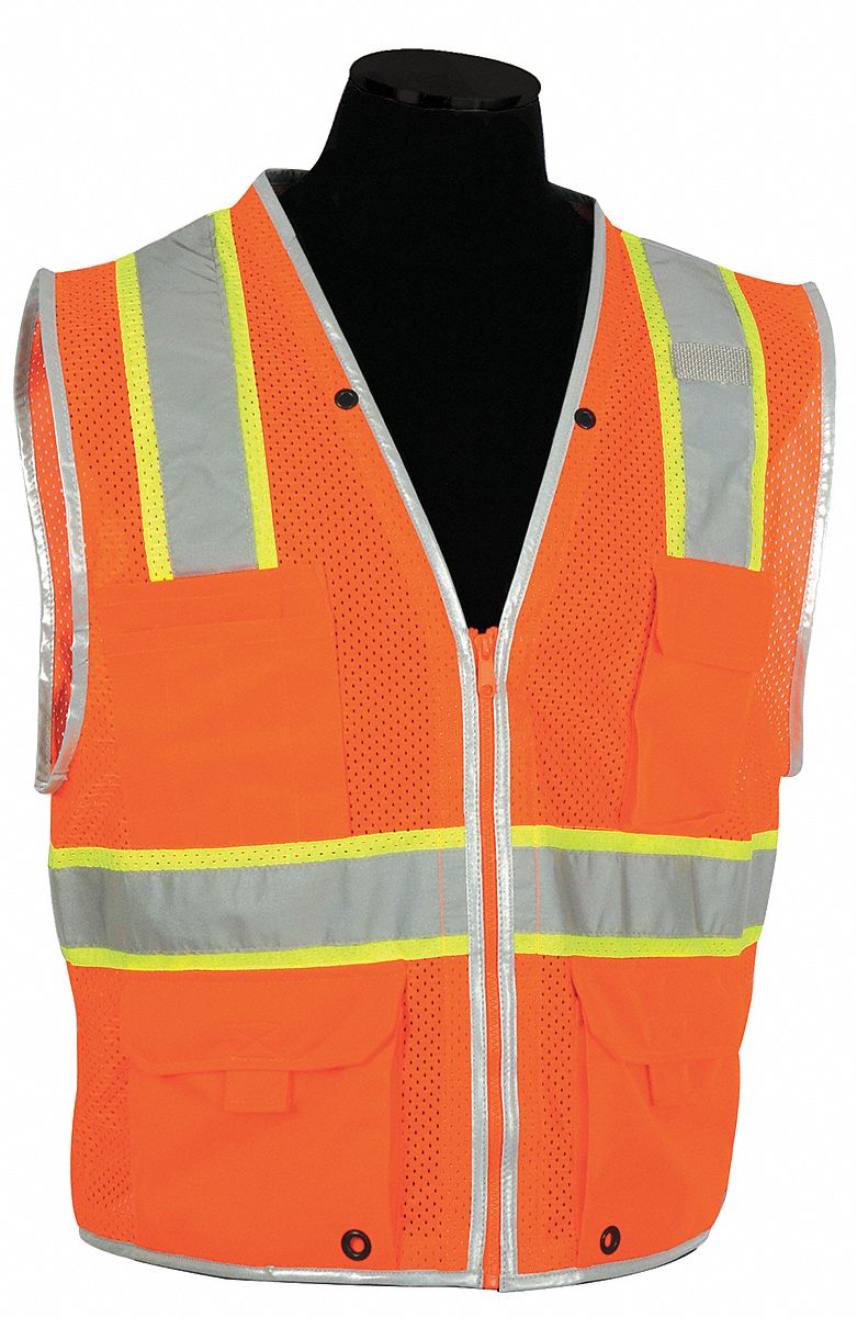 High Visibility Vest, Class 2, L, Orange
