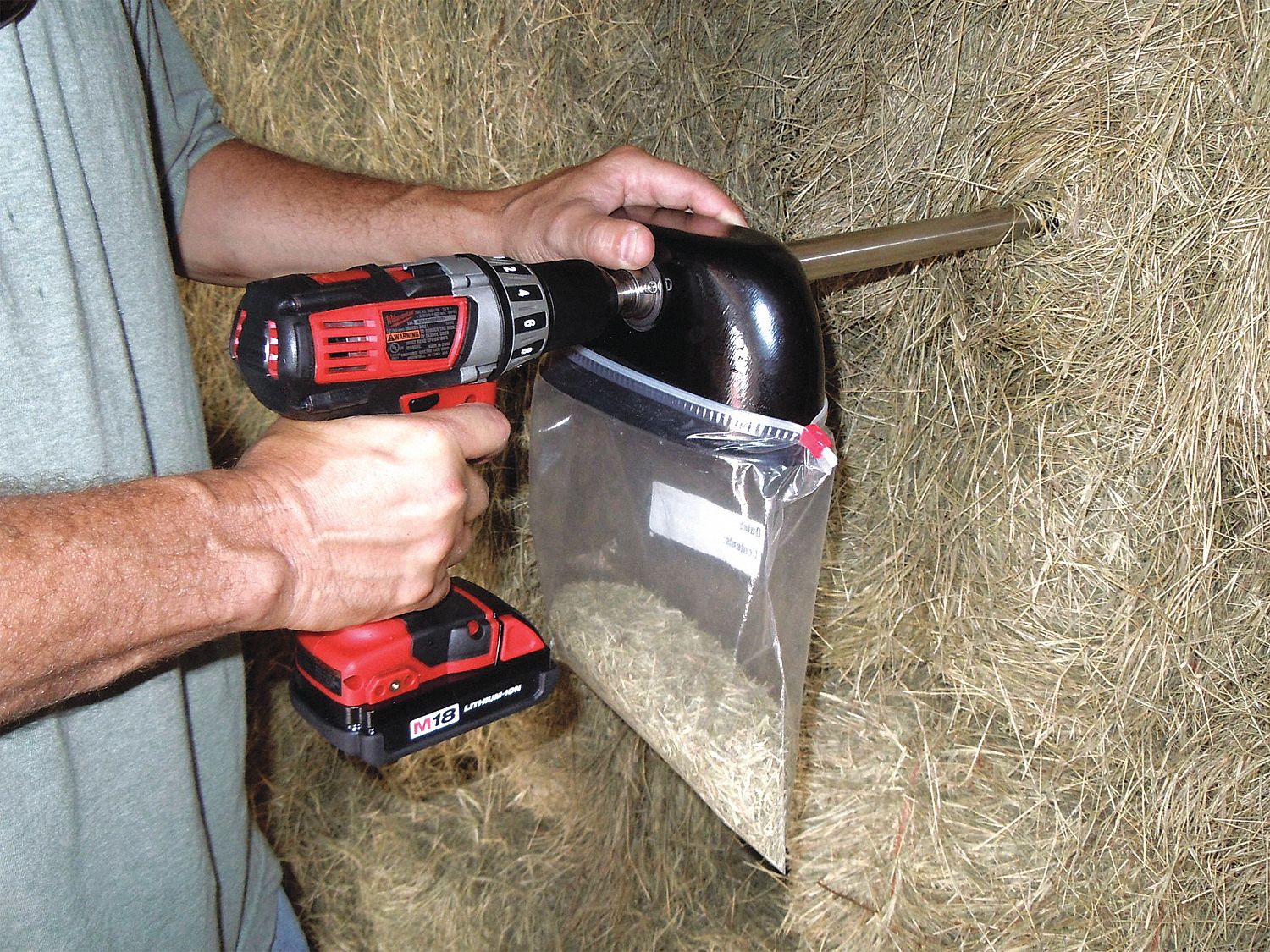 Hay Probe Sampler w/Bagger, 18in