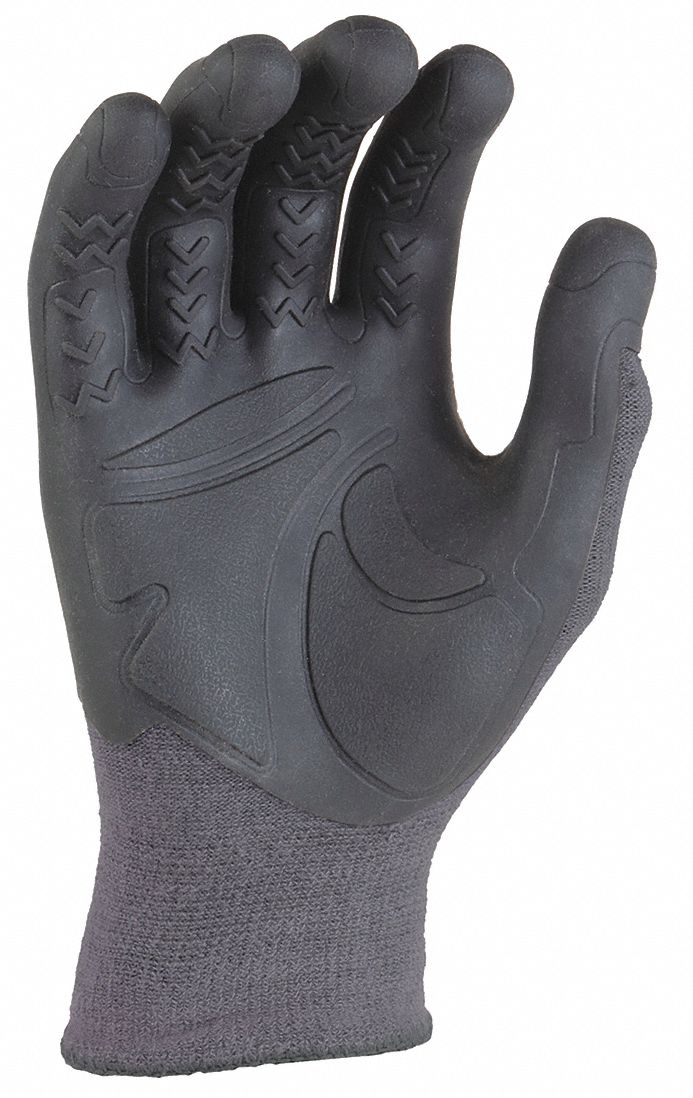 Mechanics Gloves, Gray, L/XL, PR