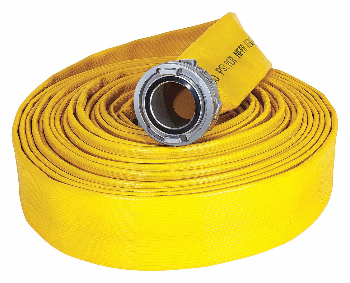 Supply Line Fire Hose, Yellow, Rigid Storz