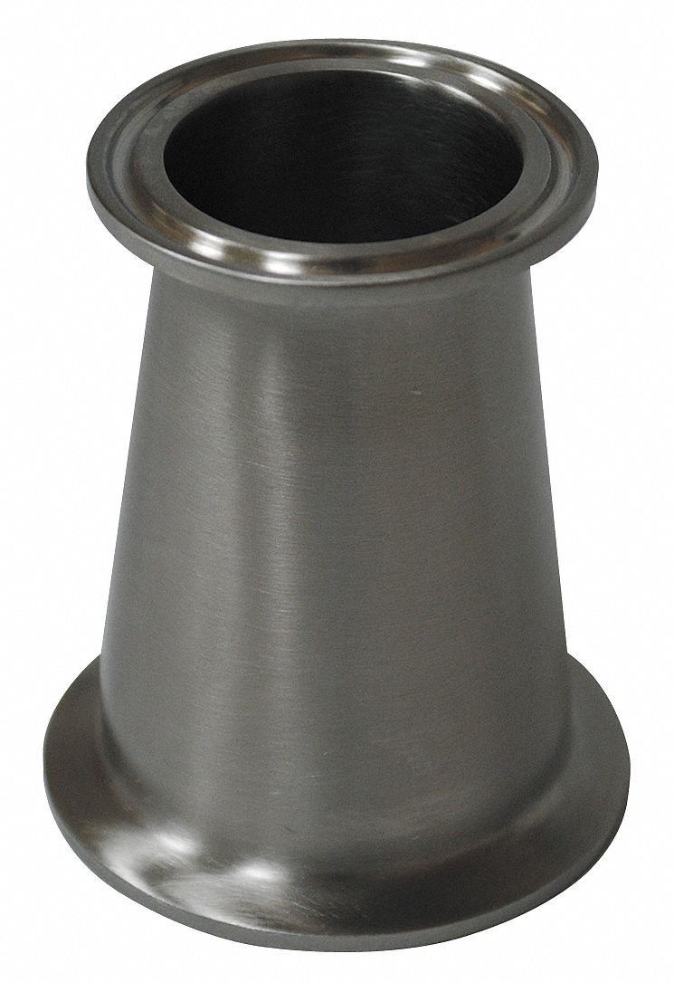 Reducer, Concentric, 4 x 2.5In, Clamp, SS