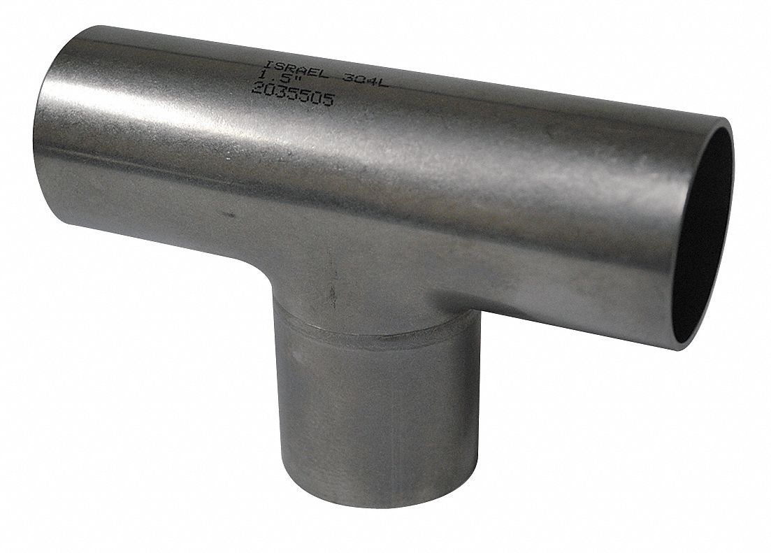 Tee, Long, 1-1/2In, Butt Weld, SS