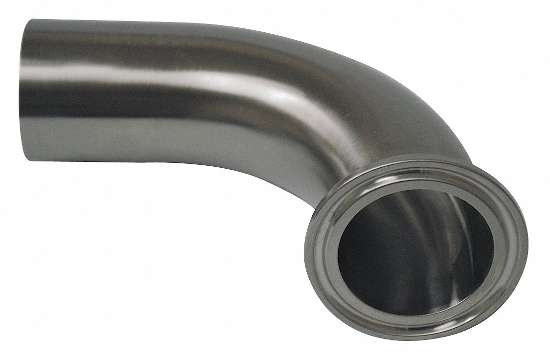 Elbow, 90Deg, 1.5In, ClampxOrbital Weld, SS
