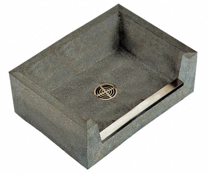 Mop Sink, 36x24x12In, Black/White