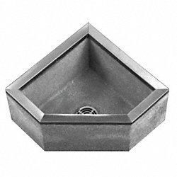FIAT PRODUCTS Corner Mop Sink,Black/White,24 In L - Mop Sinks - 11U253 ...