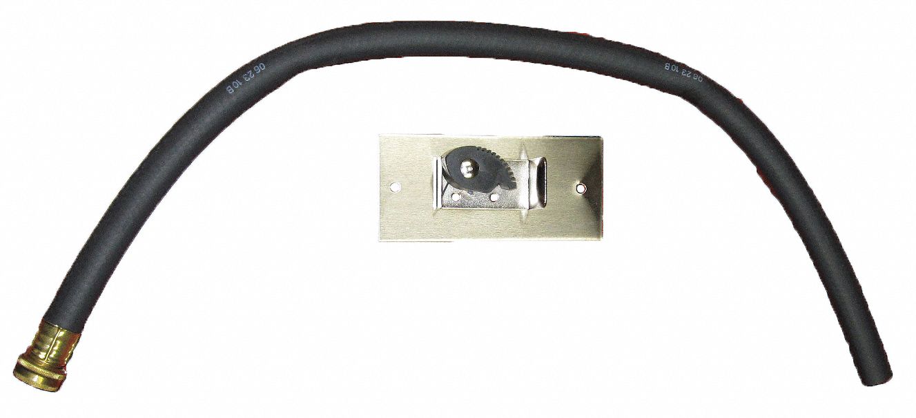 Hose/Hanger, SS/Rubber, 22ga, 6In, Wall Mnt