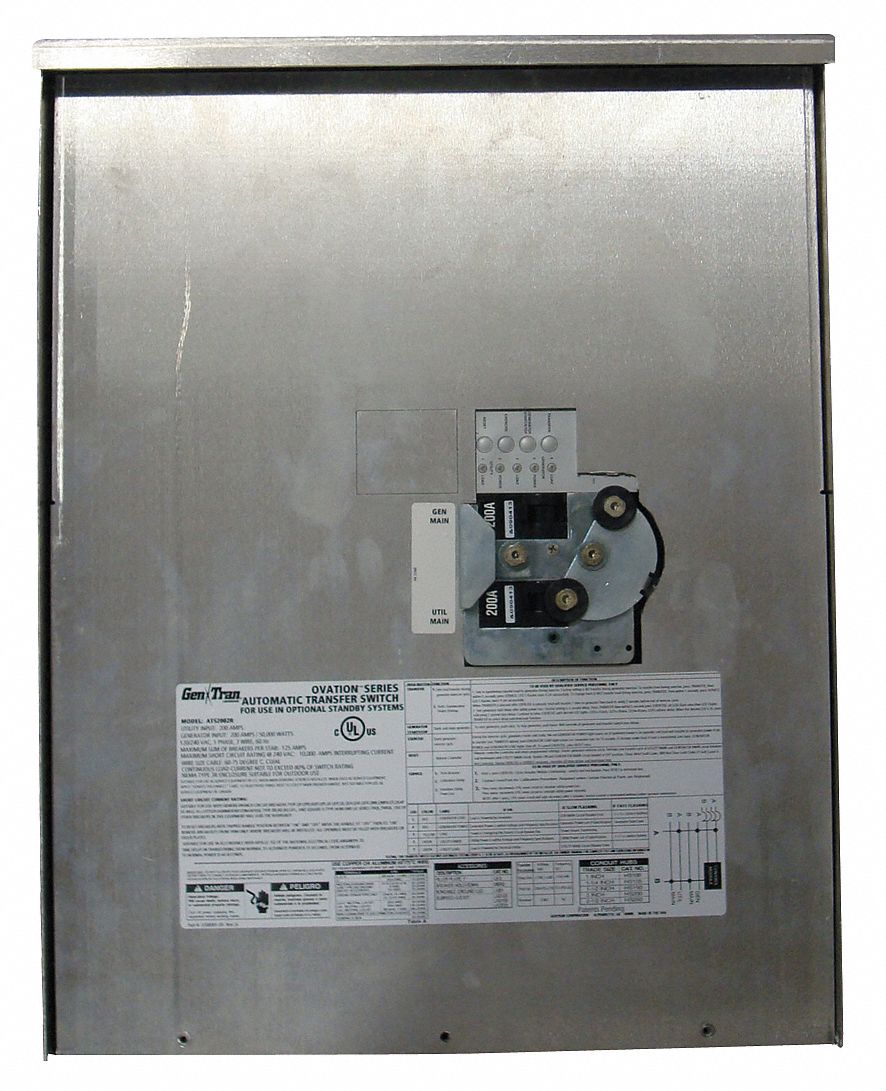 Automatic Transfer Switch, 120/240V, 24InH