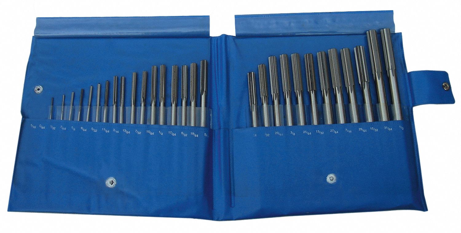 Chucking Reamer Sets, 1/16In- 1/2In, 15pc