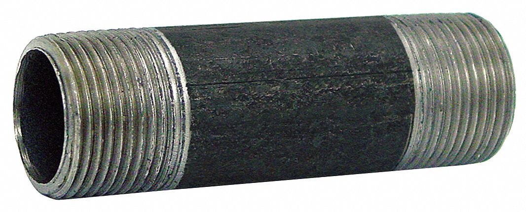 Pipe Nipple, 1/4 In, 7/8 In L, Steel