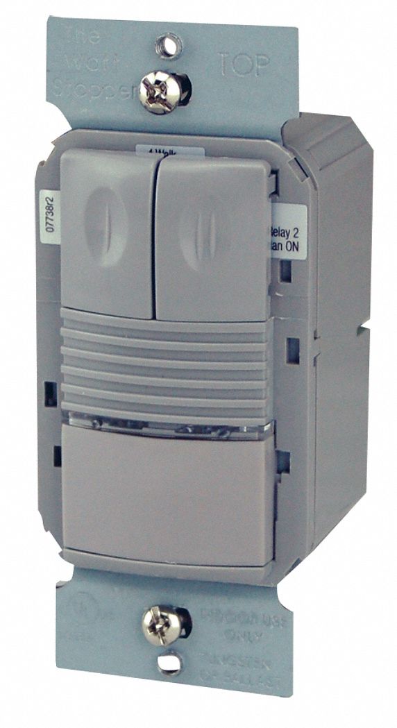 Occupancy Sensor, Dual Relay, PIR, Grey