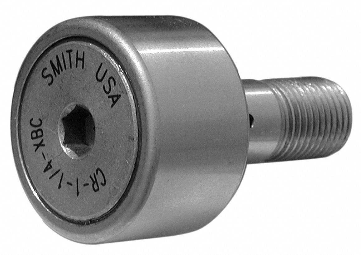 Cam Follower, Crowned, Stud, Hex Socket
