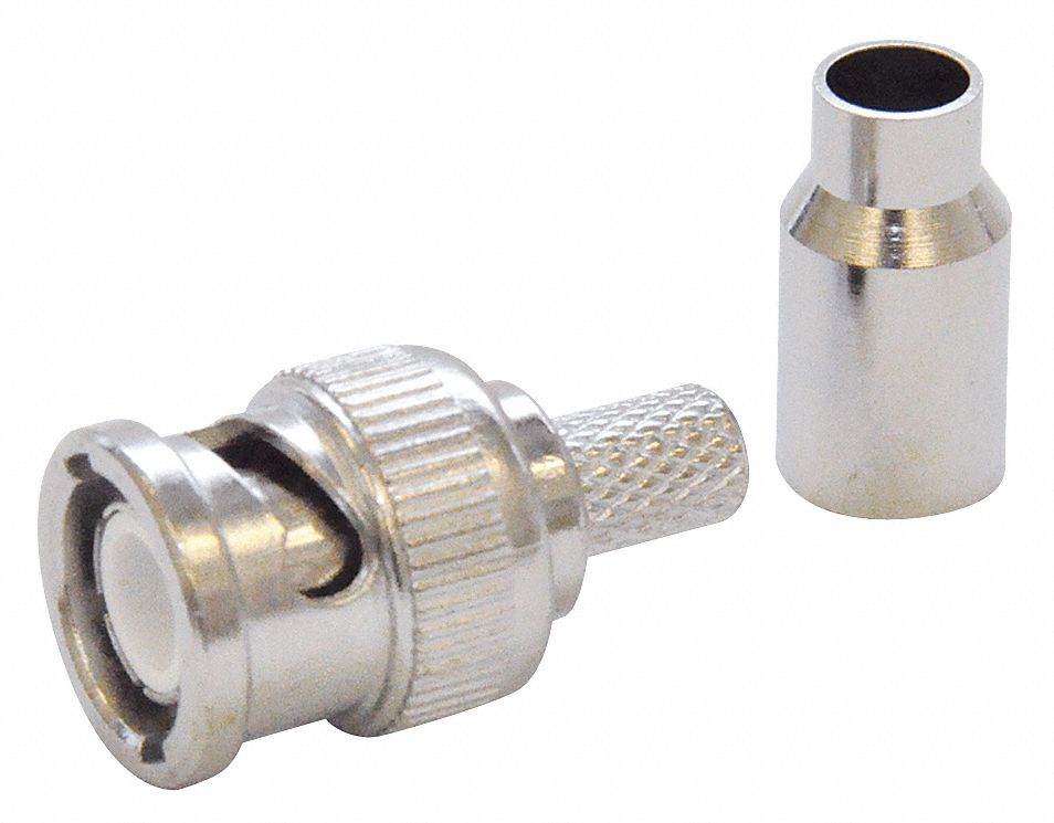 Cable Coupler, BNC/Male, RG58 Coax, PK 10