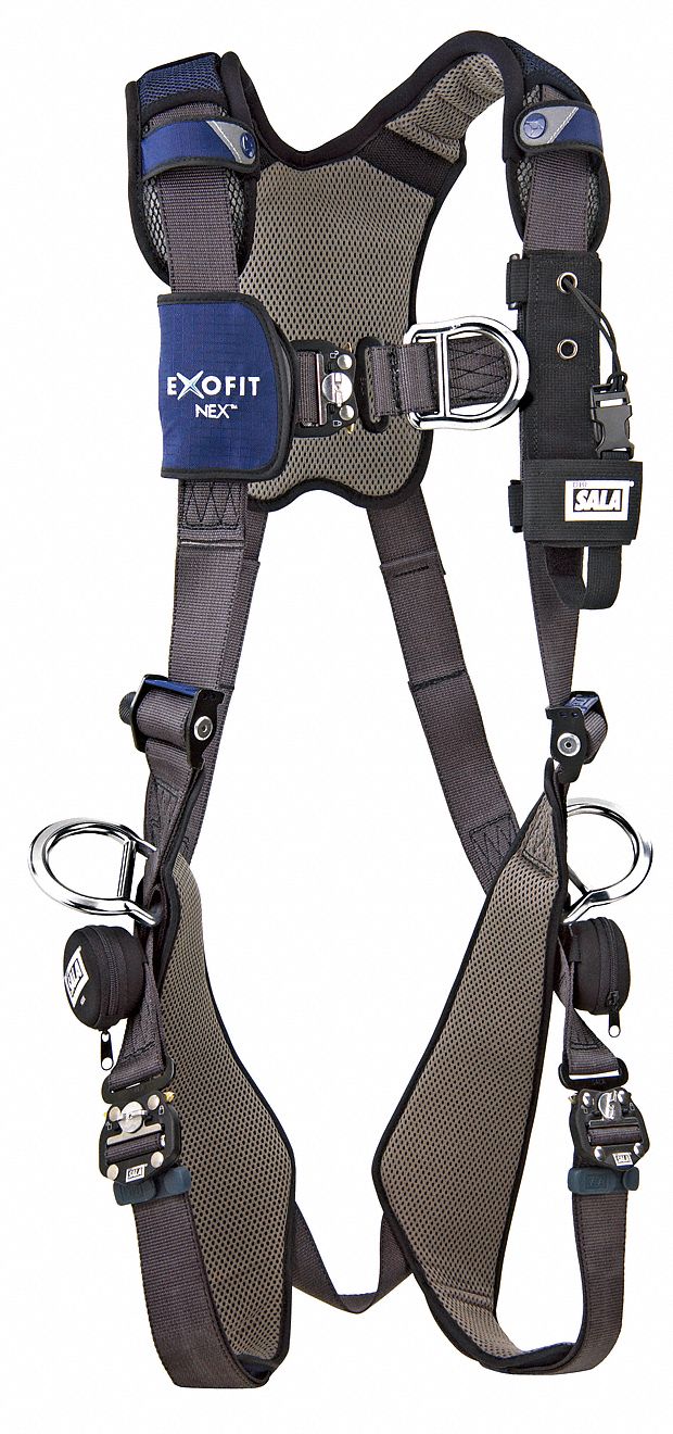 Full Body Harness, 2XL, 420 lb., Blue