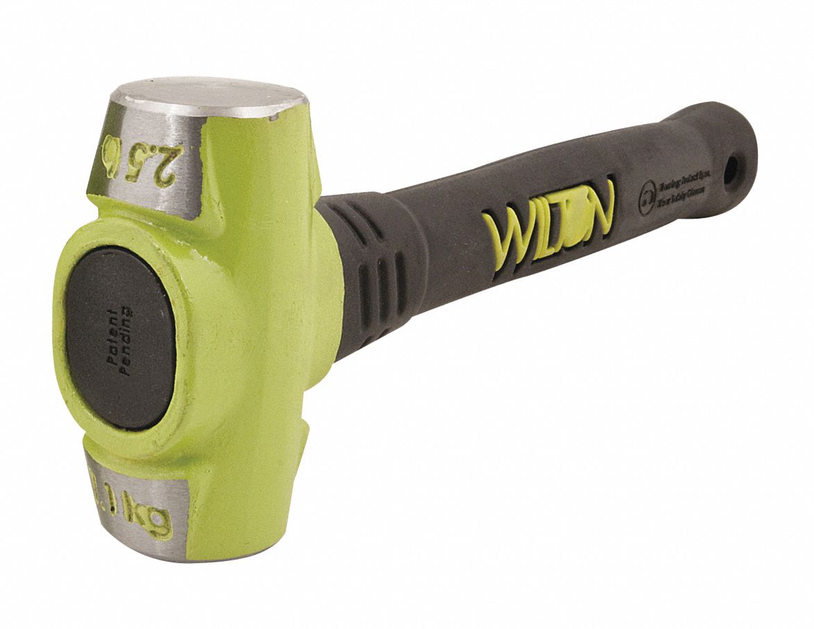 Sledge Hammer, 2-1/2 lbs, 12 In, Rubber/Stl