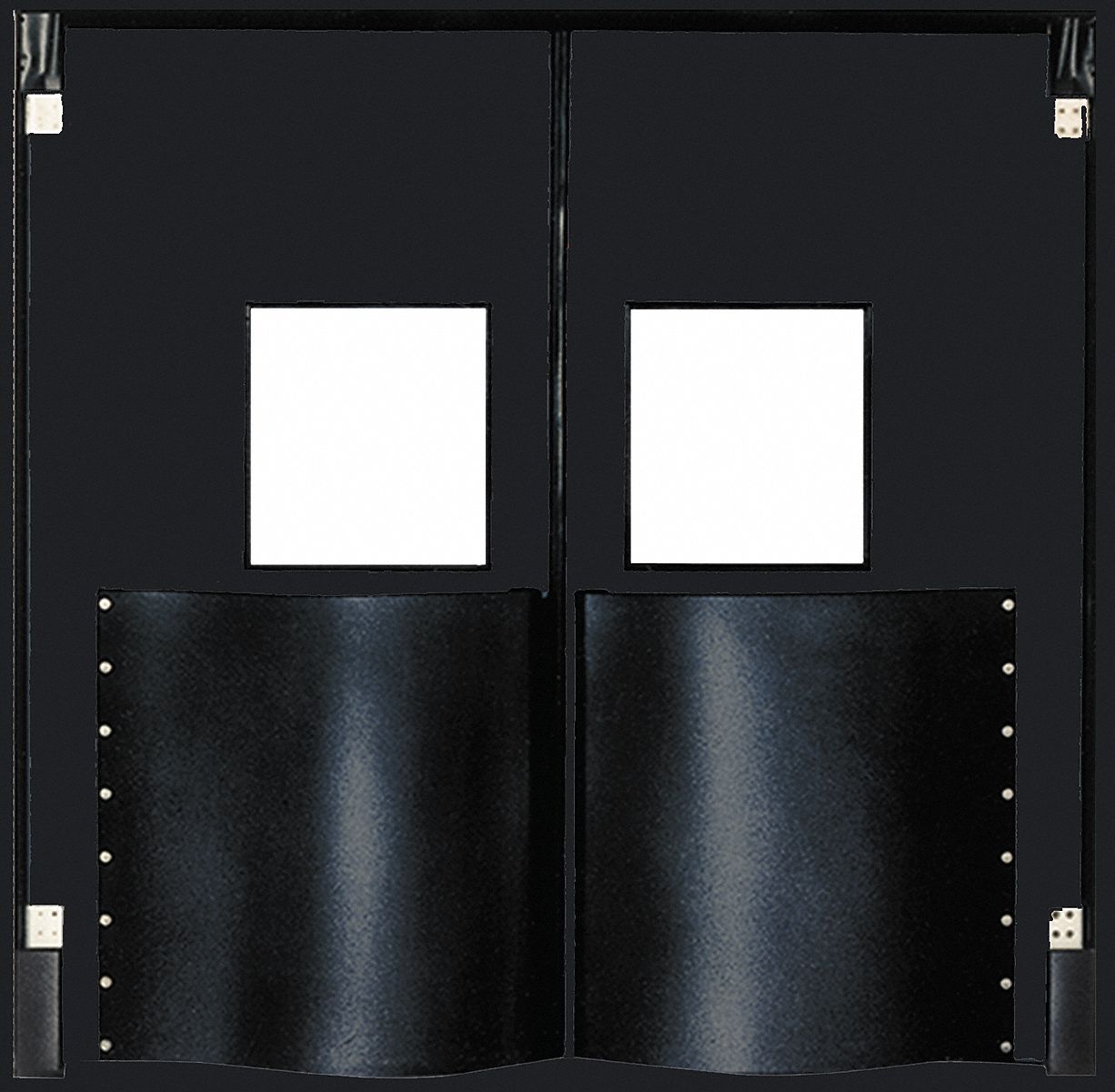 Door, Swinging, 8 Ft x 6 Ft, Black, PR