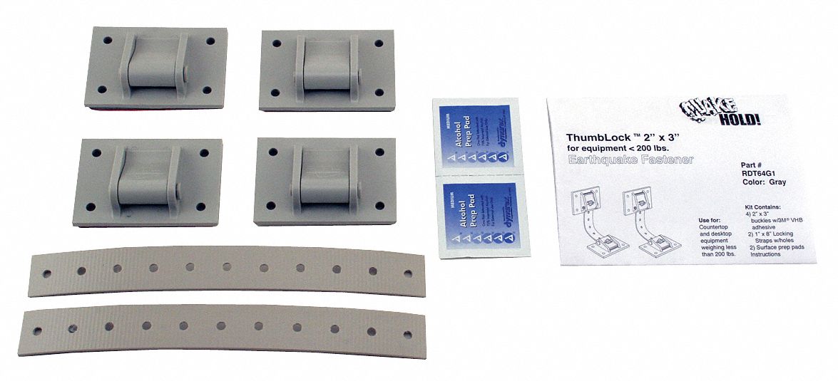 Equipment Fastener, 200 Lbs, Gray