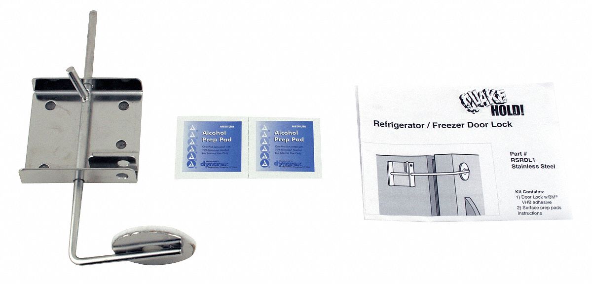 Refrigerator/Freezer Door Lock, Silver