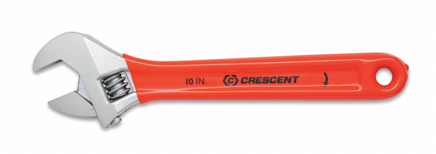 Adjustable Wrench, 10 in., Chrome, Cushion