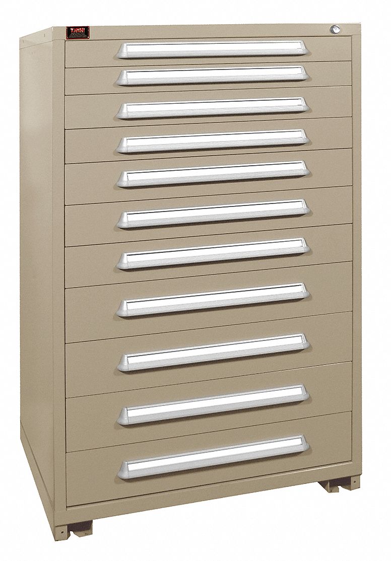 Modular Cabinet, 11 Drawers, Putty