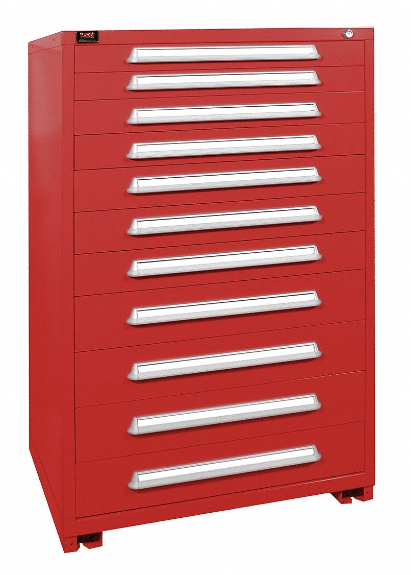 Modular Cabinet, 11 Drawers, Red