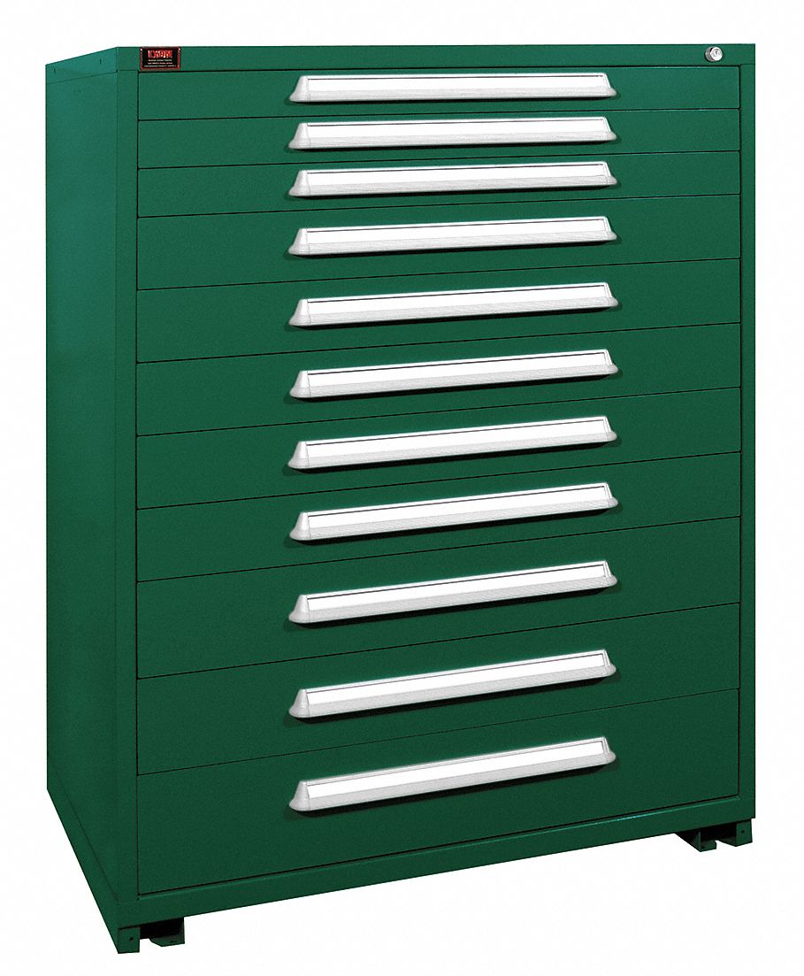 Modular Cabinet, 11 Drawers, Green