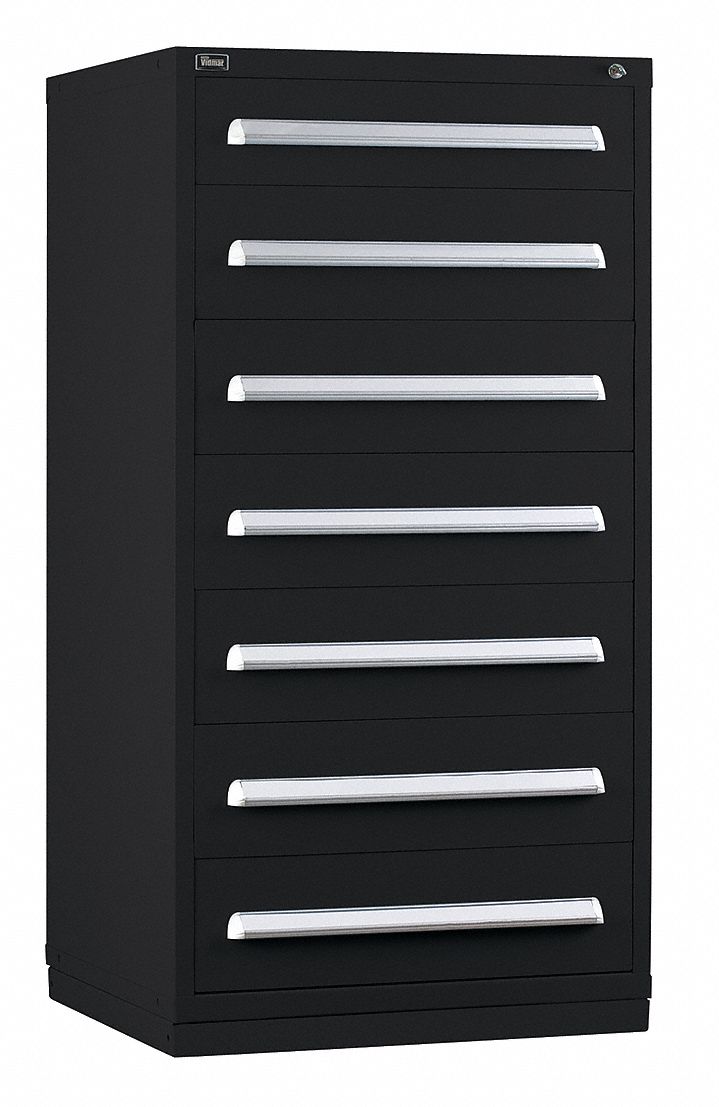 Modular Drawer Cabinet, 7 Drawers, Black
