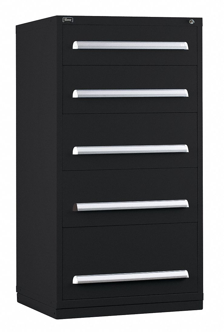 Modular Drawer Cabinet, 5 Drawers, Black
