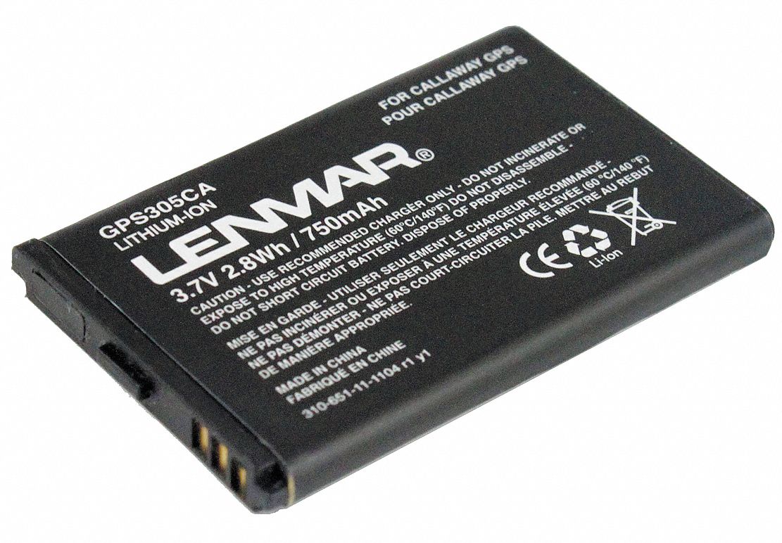 GPS Battery, Callaway, Lithium Ion, 750mAh