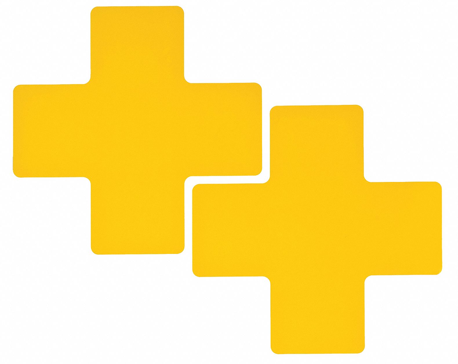 Floor Marking Tape, Cross, 3In, 8In L, PK20