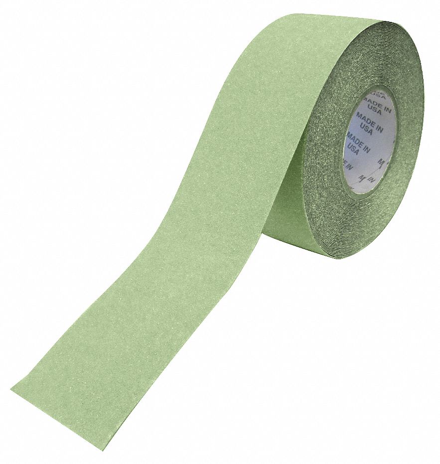 Antislip Tape, White/Green, 1 In x 60 ft.