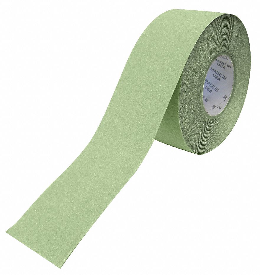 Antislip Tape, White/Green, 6 In x 60 ft.