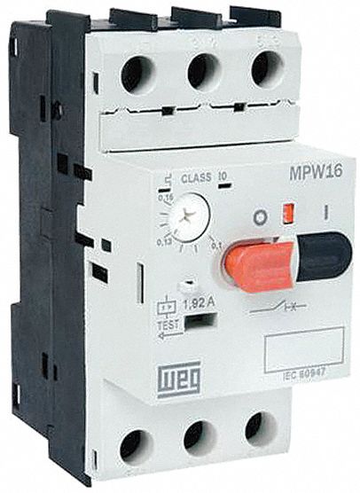 IEC Manual Starter, Push Button, 45mm, .63A