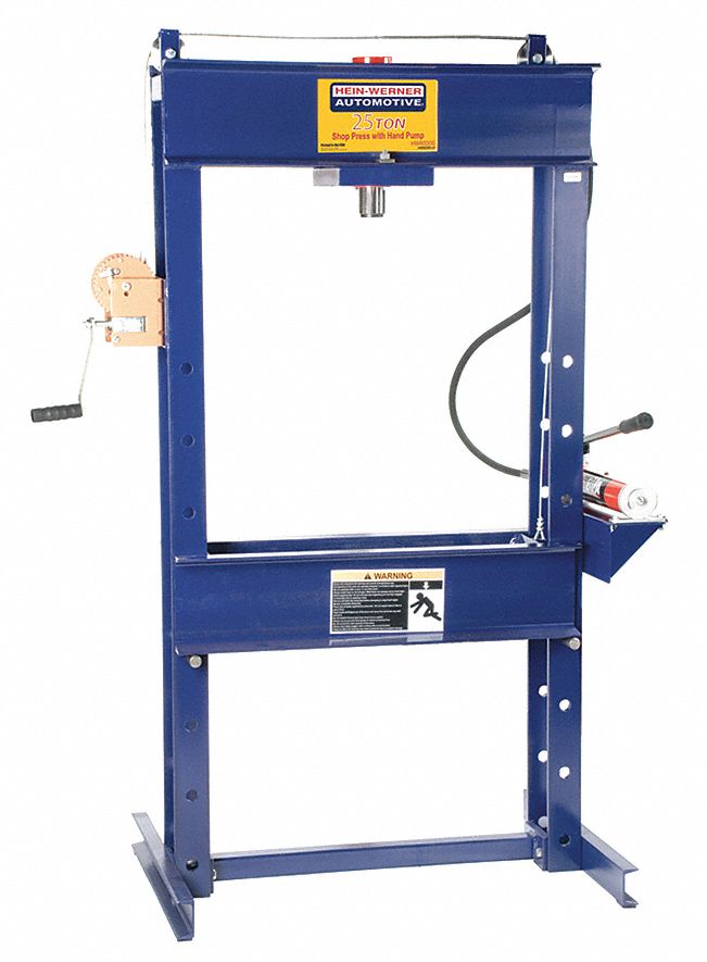 Shop Press w/ Manual Pump, 25 Ton