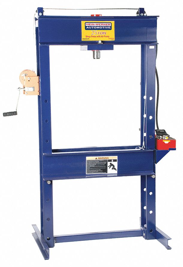 Shop Press w/ Air Pump, 25 Ton