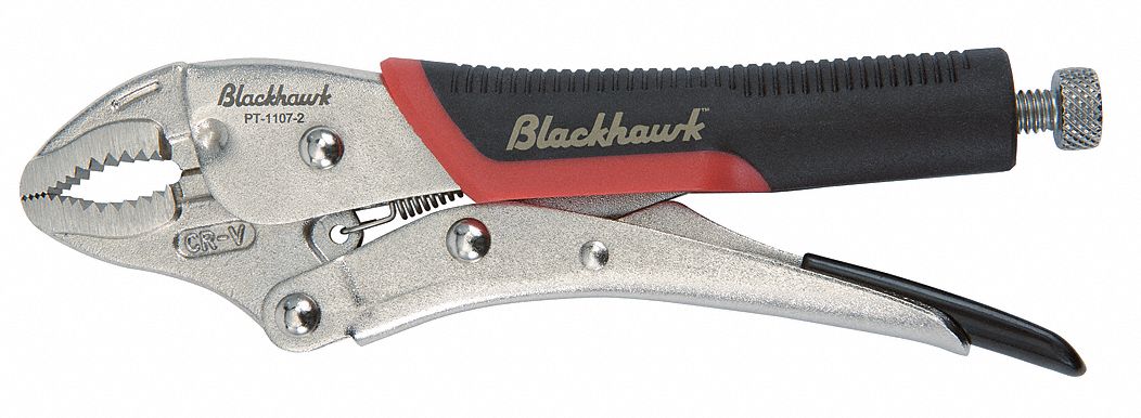 Pliers, Locking Curved Jaw, 7 In